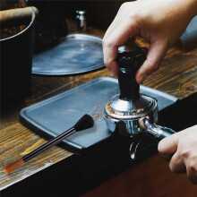 Aluminum Handle Coffee Broom Coffee Powder Brush Cleaning Brush Coffee Machine Brush Grinder Double- Brush