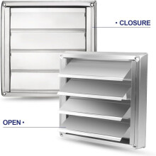 Metal Dryer Vent Cover with Metal Mesh Screen,Outdoor Stainless Steel Louvered Vent Cover for Easy Installation,125mm