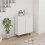 Five-Shelf Shoe Storage Cupboard - White 2