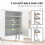 Five-Shelf Shoe Storage Cupboard - White 4