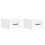 VidaXL vidaXL Wall-Mounted Bedside Cabinet with Drawer 2 pcs High Gloss White 1