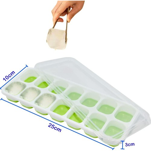 4X Silicone Ice Cube Trays Stackable Easy-Release BPA Free Cocktail Freezer New 1