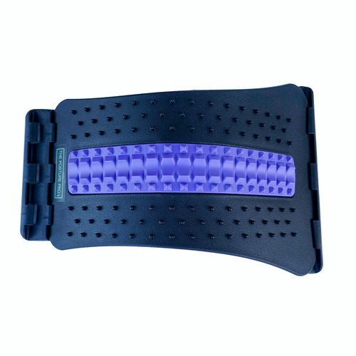 Lower Back Lumbar Pain Spine Stretcher Massager Posture Relief Cracker Support 2