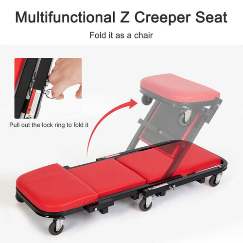 2 In 1 Workshop Creeper Board Mechanics Creeper Trolley Heavy Duty Comfy