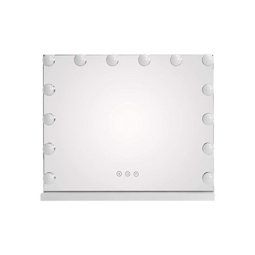 LED Hollywood Makeup Mirror Large Vanity Light Mirror with 15 Dimmable LED Bulbs 2