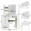 Modern Vanity Dressing Table Stool Set with LED Lights Large Mirror Makeup Desk 2