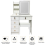 Modern Vanity Dressing Table Stool Set with LED Lights Large Mirror Makeup Desk 3