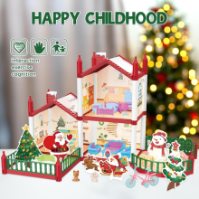 Christmas villa Playset 3D DIY Doll House Toy Dream House Garden Princess House