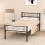 3ft/4.5ft Single Bed Frame Mattress Foundation Metal Iron Bed W/Underbed Storage 1