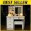 Modern Vanity Dressing Table Stool Set with LED Lights Large Mirror Makeup Desk 1