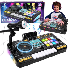 DJ Mixer Music Toy with Microphone DJ Controller with Light-Up Keys Bluetooth