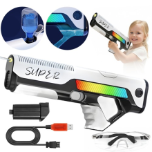 LED Light Electric Water Blaster Fast Auto Refill Summer Garden Party Fun Toys