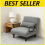 Upholstered 1 Seater Fabric Sofa-Bed Sleeper Couch Sofabed Settee Recliner Bed 1