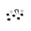 HP HyperX Pudding Keycaps Full Key Set ABS Black (UK Layout) 1