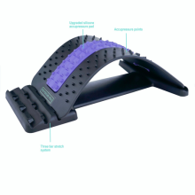 Lower Back Lumbar Pain Spine Stretcher Massager Posture Relief Cracker Support
