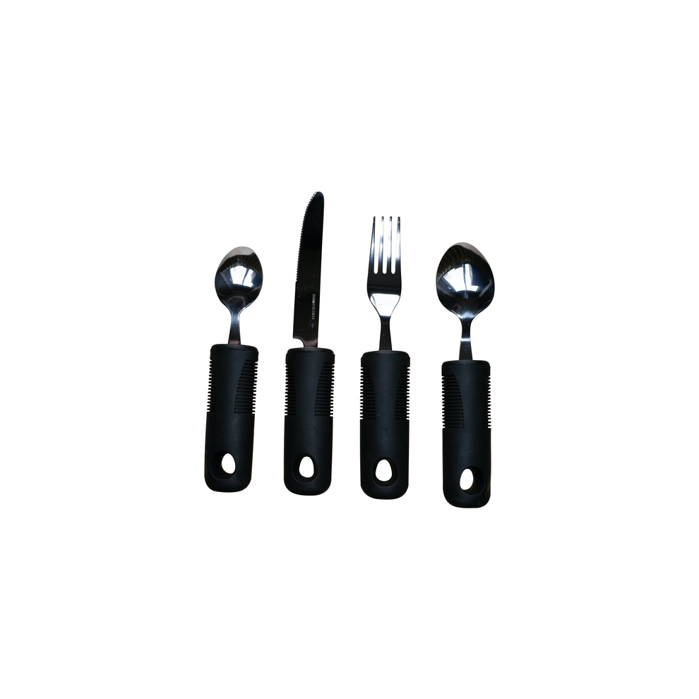 Photos - Hair Dye Arthritis Cutlery Set Easy Grip Large Rubber Handle Handled Knife Fork Spoon UK