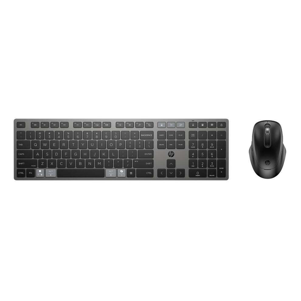 Photos - Keyboard HP 720 Multi-Device Wireless and Mouse Combo - Fully Charged In Just 3