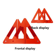 Portable Car Auto Reflective Traffic Warning Sign Triangle Foldable Solid Standing Tripod Road Emergency Standby