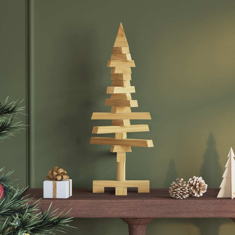 Vidaxl (Brown Finish, 60 Cm) Wooden Christmas Tree For Decoration 150 Cm Solid Wood Pine