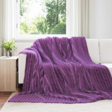 vidaXL Throw Blankets 6 pcs Purple 270 x 240 cm Fleece