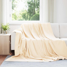 vidaXL Throw Blankets 6 pcs Cream 240 x 220 cm Fleece