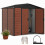 Outsunny Cobertizo de Jardín Marrón 240 x 206 x 198 cm 1
