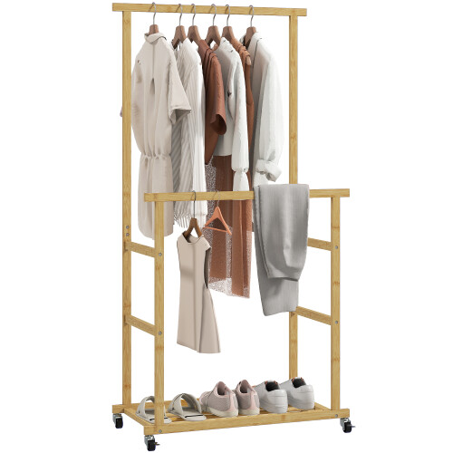 Homcom Perchero Marrón 80 x 40 x 160 cm