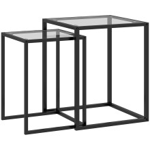 Mesas Auxiliare Negro 42 x 42 x 51 cm