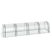 Mini Greenhouse with Zipped Doors, 395x100x80cm