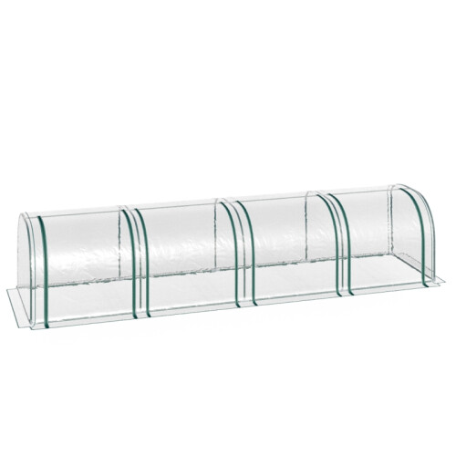 Mini Greenhouse with Zipped Doors, 395x100x80cm