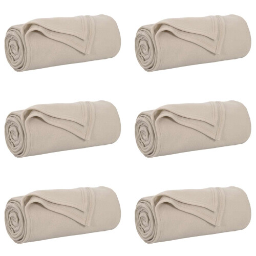 VidaXL vidaXL Throw Blankets 6 pcs Beige 240 x 220 cm Fleece 1