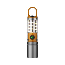 YiFudd Outdoor Neue Hochleistungs-Taschenlampe, teleskopisch, mit doppelter Campinglampe am Ende