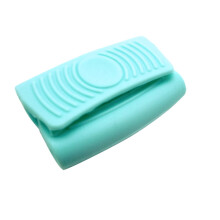 Mini manoplas Poaug para cocina y horno, pinzas aislantes térmicas para sartenes, en oferta, color azul claro.