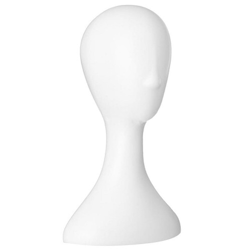 Parrucca alta in plastica da donna, modella bianca