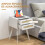 Homcom Mesilla de Noche Blanco 40 x 40 x 60 cm 2