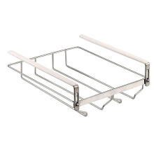 Organizador de Copas de Vino Ajustable, Estante Colgante de Metal para Copas de Vino, Soporte para Copas de Vino Debajo del Gabinete, Sin Perforación