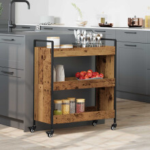 vidaXL Küchentrolley Altholz 70 x 30 x 82 cm Holzwerkstoff