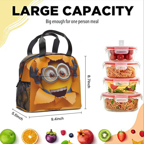 Minions Lunch box Μικρός, αδιάβροχος κουβάς μεσημεριανού, επαναχρησιμοποιήσιμο, 2