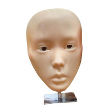 3D make-up oefengezicht mannequinhoofd met standaard, realistisch voor beginners, oefenhulpmiddel en accessoires voor het oefenen van make-up,
