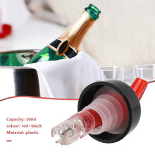 6 Pcs Measure Liquor Pourer,Plastic Measured Liquor Pourer Measuring Chamber Pourer Pour Spout Stopper for Liquor Wine