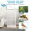PawHut Jaula para Pájaro Blanco 61 x 36.5 x 98 cm 6