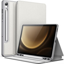 Hoesje compatibel met Samsung Galaxy Tab S9FE 10,9 inch met S Pen-houder, slanke folio-standaard beschermhoes voor tablet.