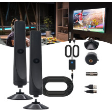 Antena telewizyjna Optiwave, antena Ultra4TV HD do telewizorów Smart TV z kablem koncentrycznym o długości 16,4 stopy, kompatybilna z 4K1080p