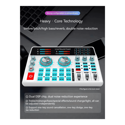 H9Audio Mixer USB Εξωτερική κάρτα ήχου Ακουστικά Μικρόφωνο Κάρτα ήχου ζωντανής 1