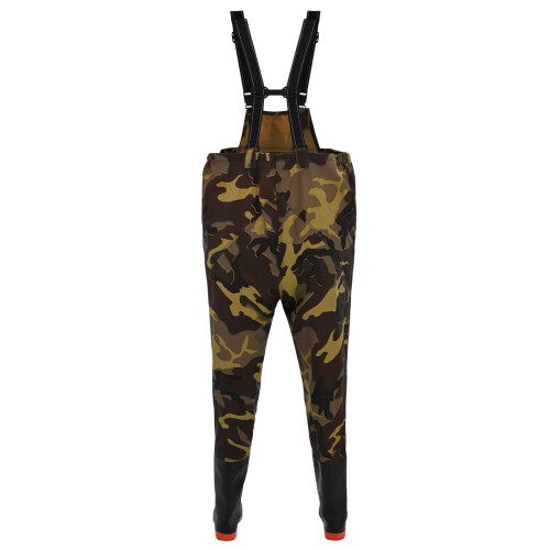 VidaXL vidaXL Chest Waders with Boots PVC Coated Polyester Size 40 Camouflage 1
