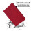Capa em couro texturizado com relevo, vermelha, compatível com Samsung Galaxy Tab A9+. 5