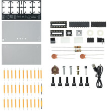 Kit de Bricolage D'Horloge Numérique LED Ambre Chaud 4 Bits DC5V Kit de Pratique de Soudure Horloge Numérique avec Éclairage