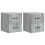 VidaXL vidaXL Wall-Mounted Bedside Cabinet 2 pcs Grey Sonoma Engineered Wood 1