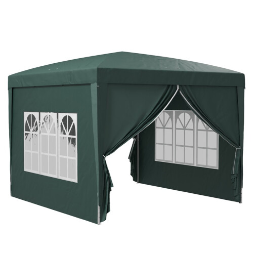 3x3m Pop Up Gazebo with Windows & Carry Bag