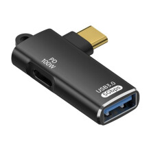 2 i 1 Typ C OTG-Adapter PD100W USB C Till USB3.0 A Snabbladdningskonverterare OTG för Telefon, Surfplatta, Dator USB C-Adapter